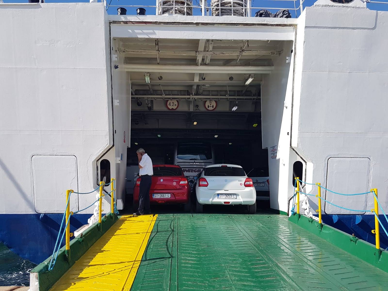 Cars boarding a Jadrolinija ferry in Split